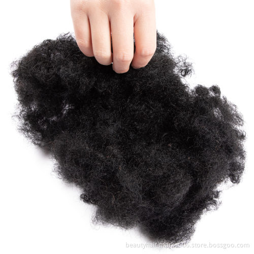 BLT high quality 100% human hair afro kinky bulk human hair for dreadlock hair extensions natural black
